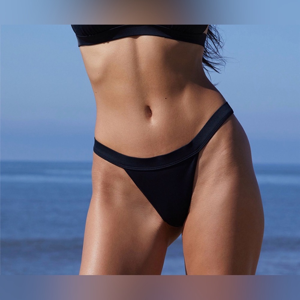 PacSun Black High-Cut Bikini Bottom